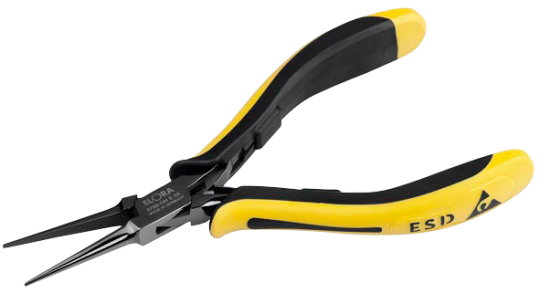 Elora Electronic Snipe Nose Plier ESD with smooth gripping surface 4700-OH E 2K