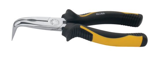 Elora Snipe Nose Plier with side cutter 90®° bent with 2C-Handles 471-90BI 200