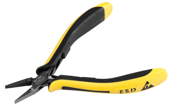 Elora Electronic Flat Nose Plier ESD with smooth gripping surface 4710-OH E 2K