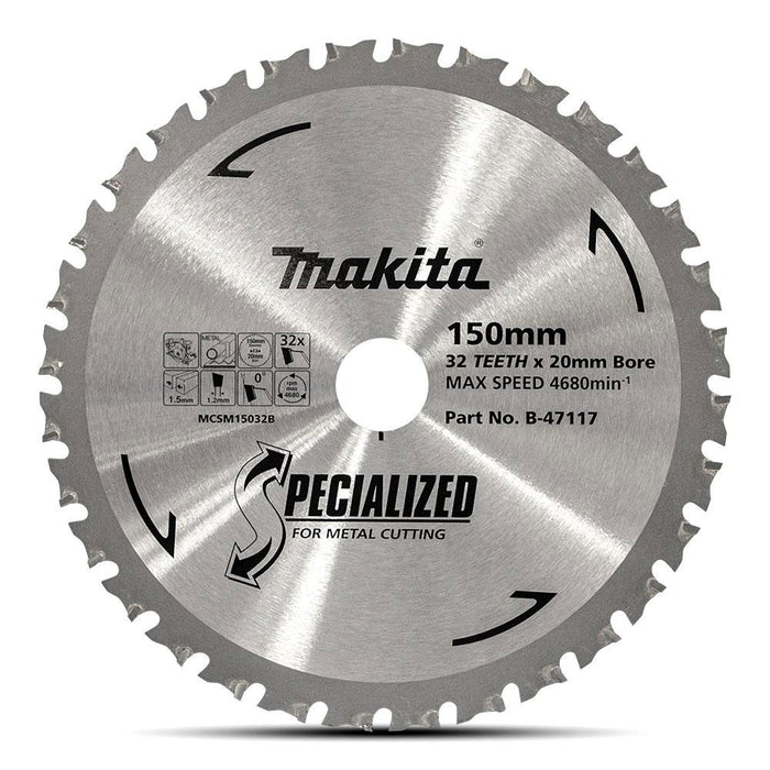 Makita Cold Metal Cutting TCT Saw Blade 150mm x 20mm x 32T