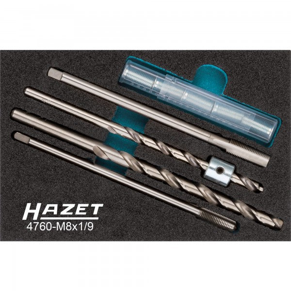 Hazet 9 Pce Glow Plug Repair Set 4760-M8X1/9