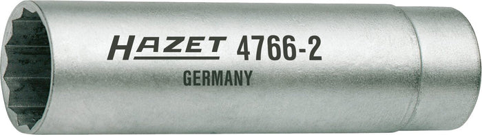 Hazet 3/8in Spark Plug Wrench 4766-2 Outside 12-Point Profile 14mm