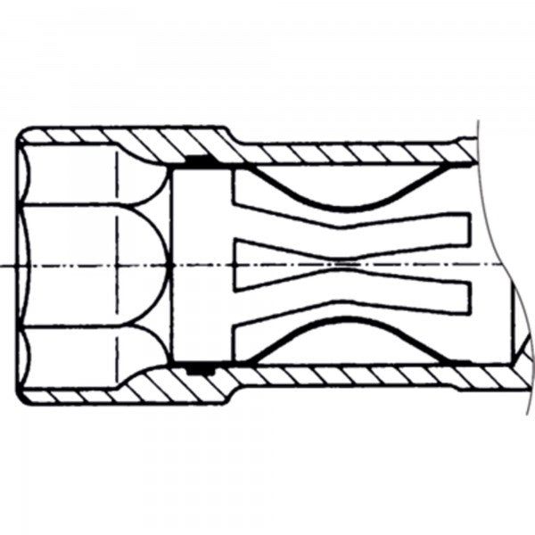 Hazet 3/8in Spark Plug Wrench 4766 Outside Hexagon Profile 16mm (5/8in)