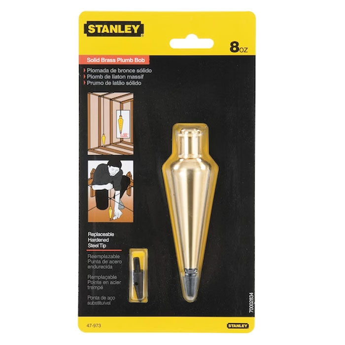 Stanley Plumb Bob Brass 225g/8oz