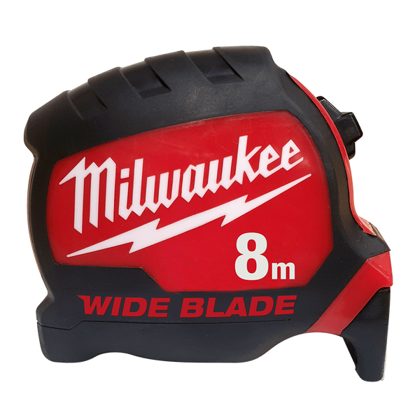 Milwaukee Wide Blade Tape Measure 8m (Non Mag & Horizontal) Double Pack