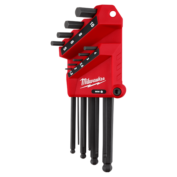 Milwaukee 9 Piece Metric L-Style with Ball End Hex Key Set