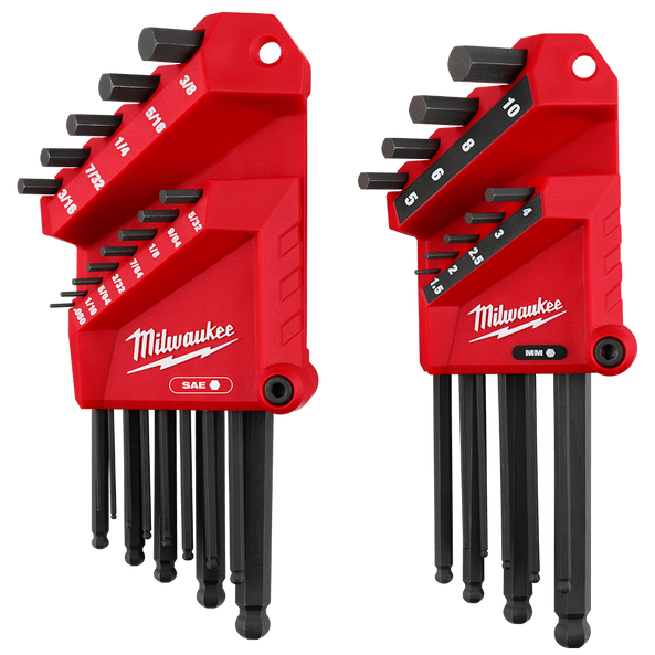 Milwaukee 22 Piece SAE/Metric L-Style with Ball End Hex Key Set