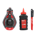 Milwaukee Bold Line Chalk Reel & Red Chalk * BONUS Inkzall *