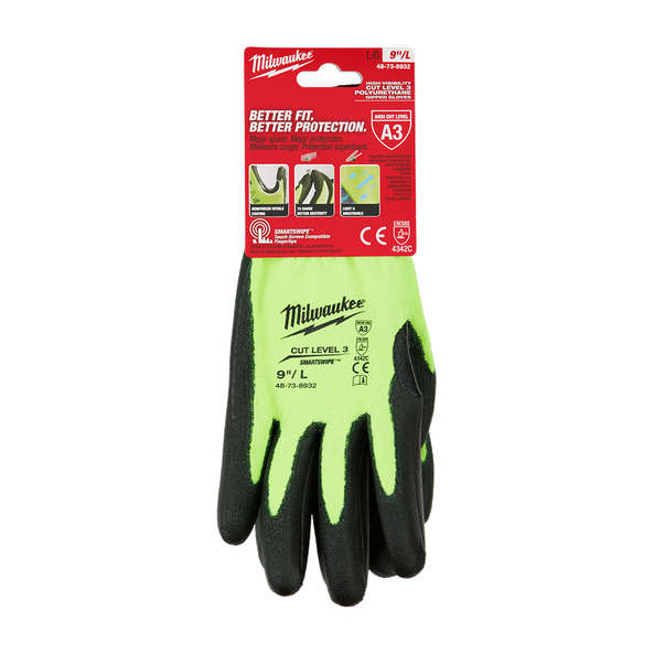 Milwaukee High-Visibility Cut Level 3 Glove - M