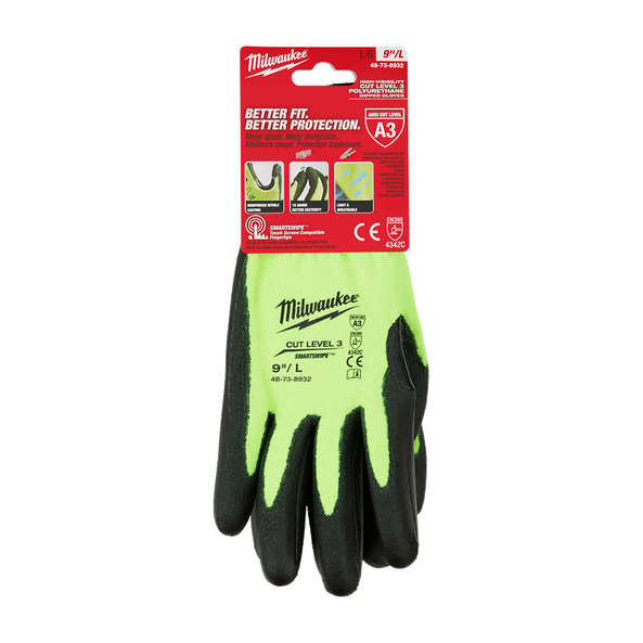 Milwaukee High-Visibility Cut Level 3 Glove - XL