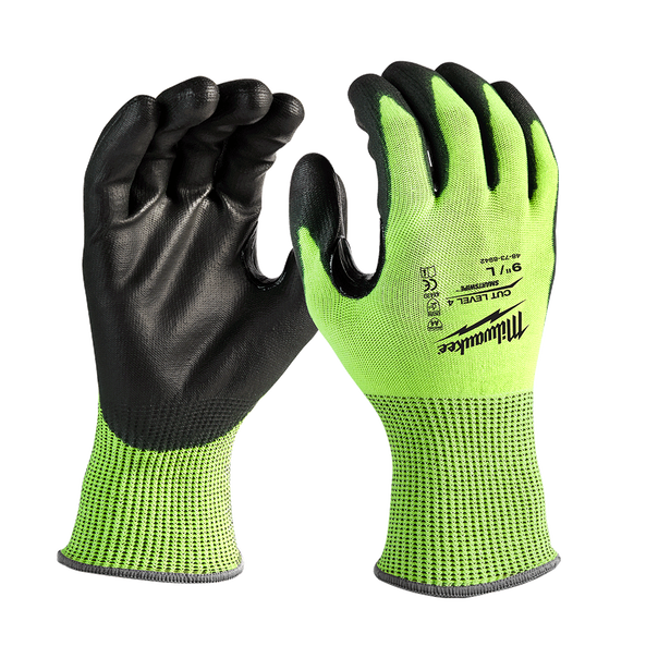 Milwaukee High-Visibility Cut Level 4 Glove - L
