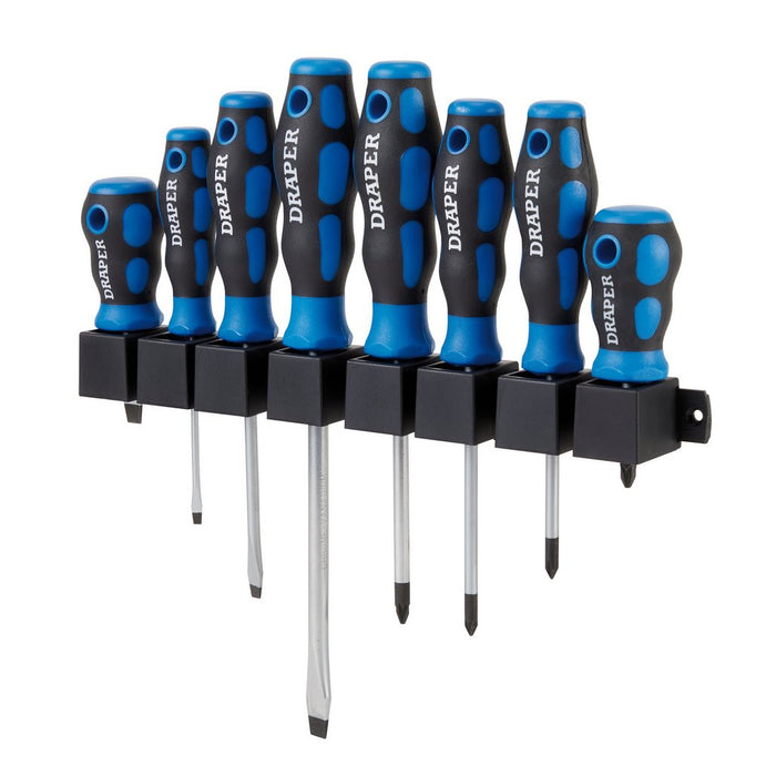 Draper Tools Soft Grip Screwdriver Set 8 Piece 48933