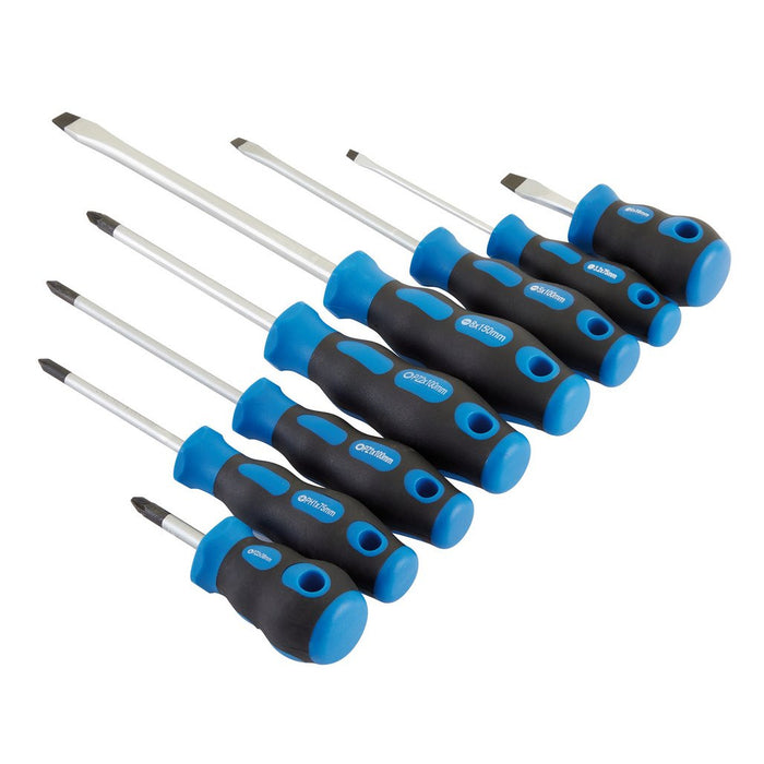 Draper Tools Soft Grip Screwdriver Set 8 Piece 48933