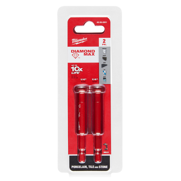 Milwaukee Diamond Max™ 6mm Diamond Grit Hole Saw 2 Pack