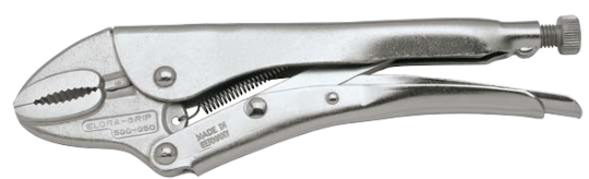 Elora Grip Plier with wire cutter curved jaws span width 25mm 500-125