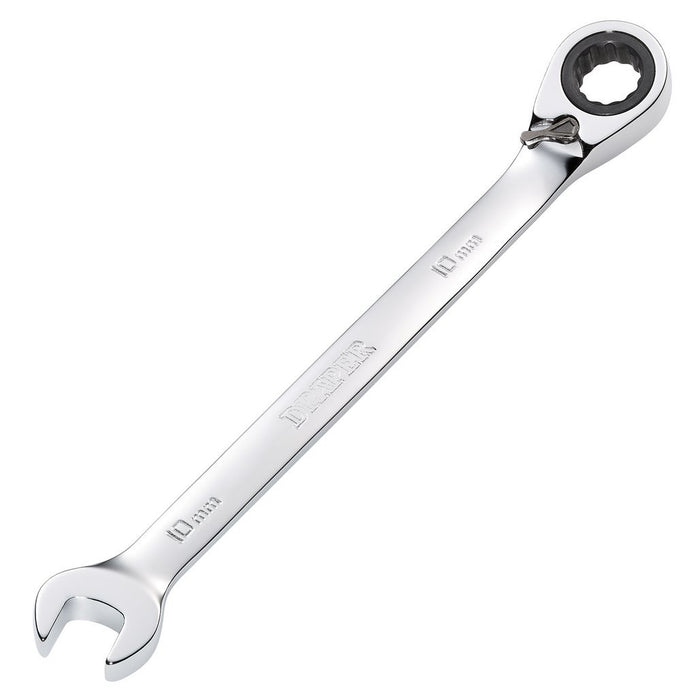 Draper Tools Hi-Torq® Metric Reversible Ratcheting Combination Spanner 10mm 51973