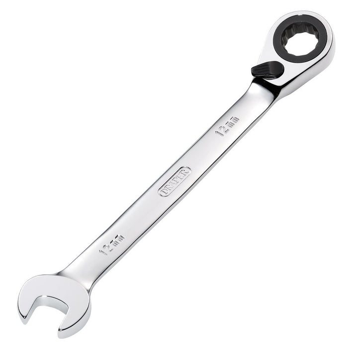 Draper Tools Hi-Torq® Metric Reversible Ratcheting Combination Spanner 12mm 51999