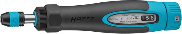 Hazet 1/4" Torque Screwdriver System 6004CT with Standard Handle 2-30cNm 6004CT-3