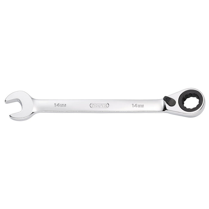 Draper Tools 14mm Draper Hi-Torq® Metric Reversible Ratcheting Combination Spanner