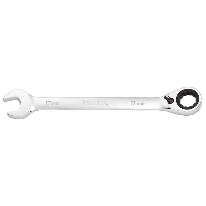 Draper Tools Hi-Torq® Metric Reversible Ratcheting Combination Spanner 17mm 52005