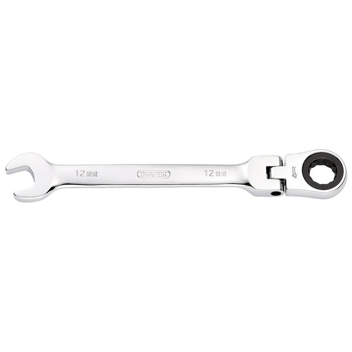Draper Tools Draper Hi-Torq® Metric Flexible Head Ratcheting Combination Spanner 12mm