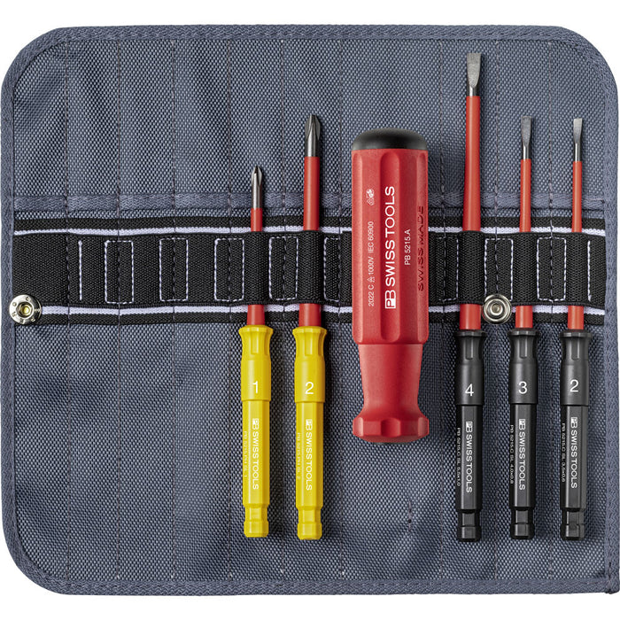 PB Swiss 5 Pce Slotted & Phillips Classic VDE Slim Screwdriver Set