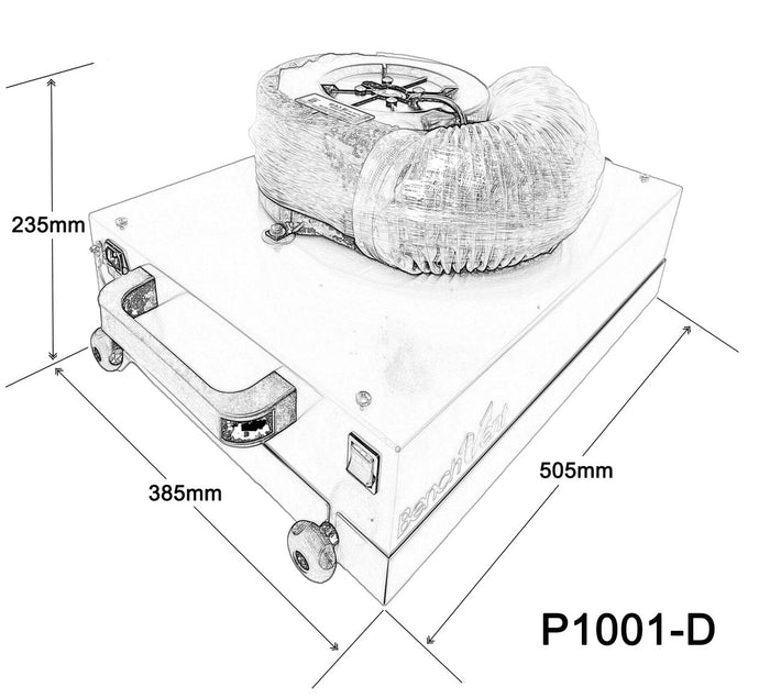 BenchVent Primary A3 Ducted Air Filtration Unit P1001-D