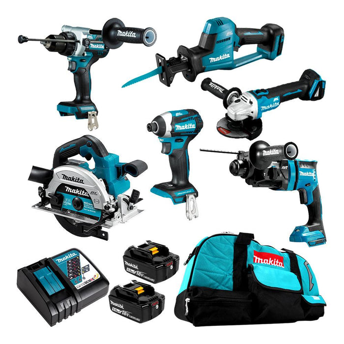 Makita 18V Brushless 6 Piece Combo Kit DLX6125TX1