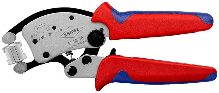 Knipex 97 53 18 Twistor16 Self-Adjusting Crimping Pliers for Wire Ferrules with Rotatable Die Head