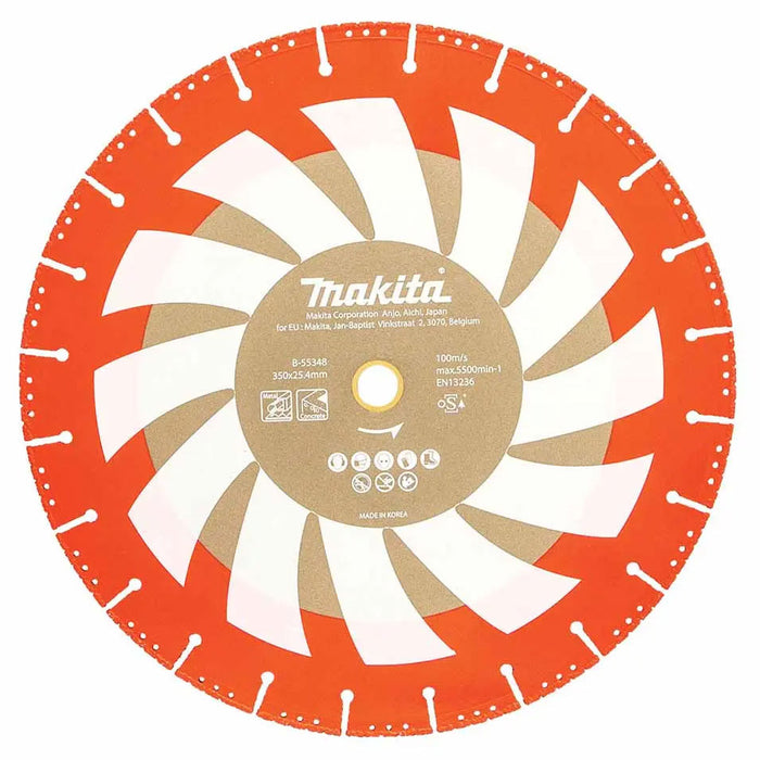 Makita 352mm x 25.4mm Rescue Vac Brazed Diamond Blade B
