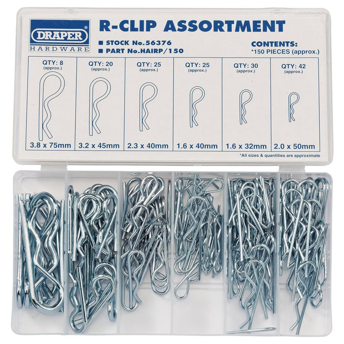 Draper Tools R Clip Assortment (150 Piece)