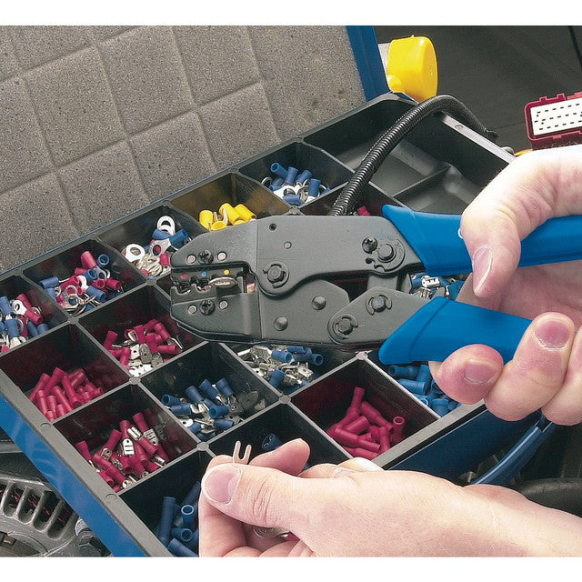 Draper Expert Ratchet Crimping Tool and Terminal Kit, 220mm