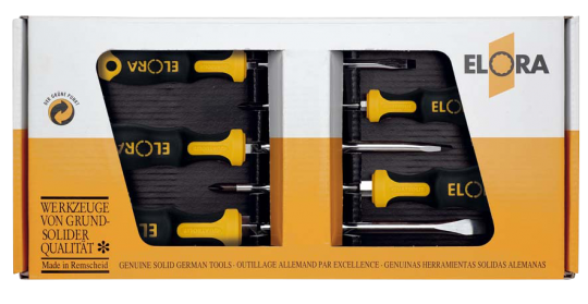 Elora Screwdriver Set plain and cross slot 5 Pce 579 S5-K