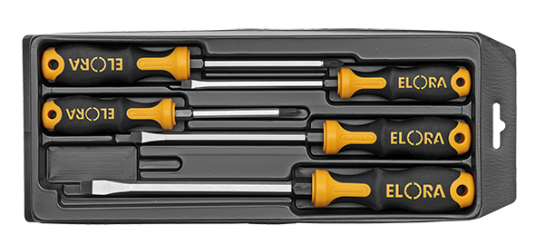 Elora Screwdriver Set plain and cross slot 6 Pce 583 S6-K