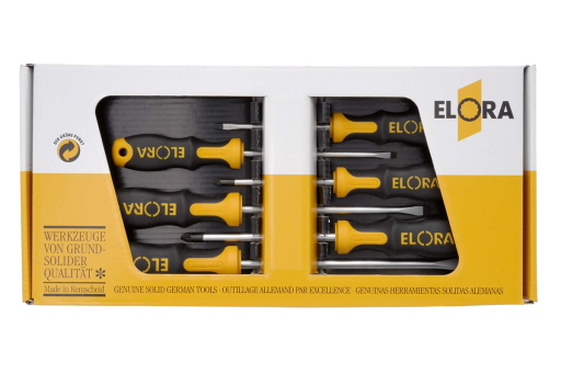 Elora Screwdriver Set plain and cross slot 6 Pce 583 S6-K-2