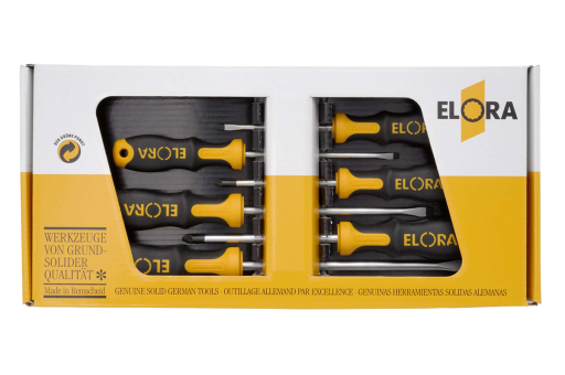 Elora Screwdriver Set plain slot and cross slot 6 Pce 583 S6-K-1