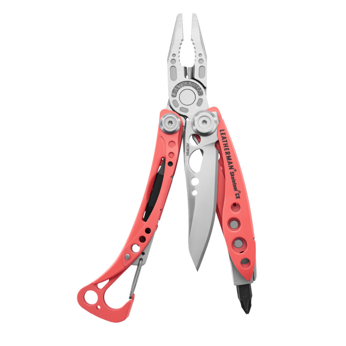 Leatherman 7 Tool Skeletool CX Lightweight Multi-Tool with Knife Blade Guava