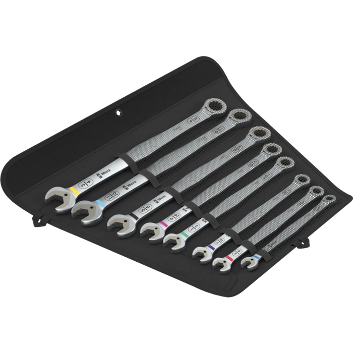 Wera 6007 Joker Imperial 8 Set 1 Ratcheting Combination Spanner Set  Imperial 8 Piece 020385