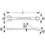 Hazet Combination Wrench 600NA-5/8 Outside 12-Point Profile 5/8in