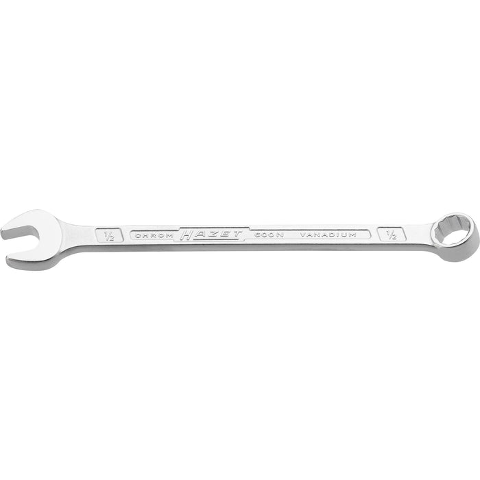 Hazet Combination Wrench 600NA-1/2 Outside 12-Point Profile 1/2in