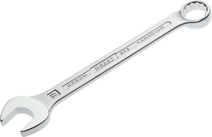Hazet Combination Wrench 603-17 Outside 12-Point Profile 17mm