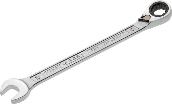 Hazet Ratcheting Combination Wrench 606-10 Outside 12-Point Traction Profile 10mm