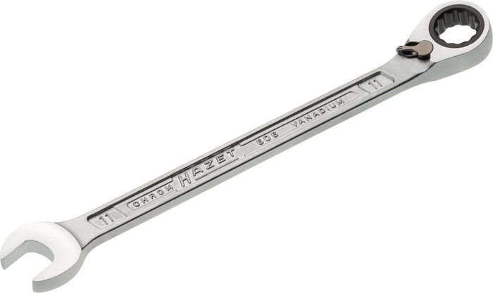 Hazet Ratcheting Combination Wrench 606-11 Outside 12-Point Traction Profile 11mm