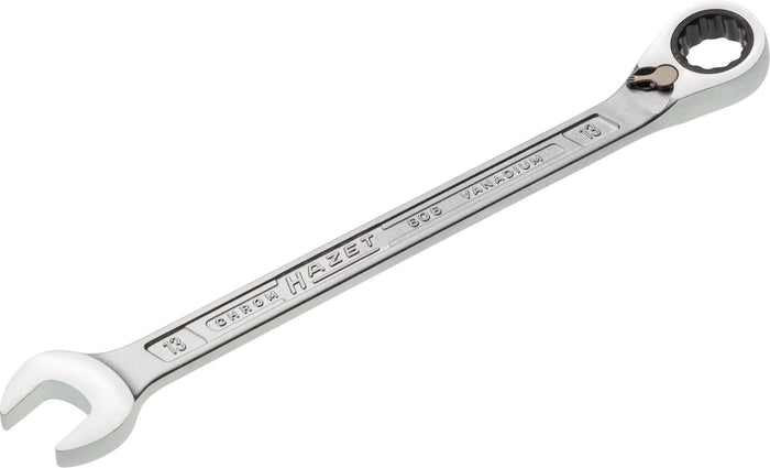 Hazet Ratcheting Combination Wrench 606-13 Outside 12-Point Traction Profile 13mm