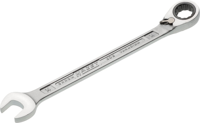 Hazet Ratcheting Combination Wrench 606-14 Outside 12-Point Traction Profile 14mm