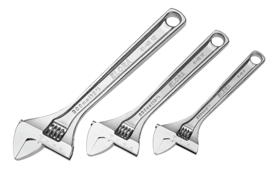Elora Adjustable Wrench Economy 3 Pce 61MB S3