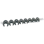 Draper Tools Expert Metric Crow Foot Spanner Set on a Metal Rail 3/8