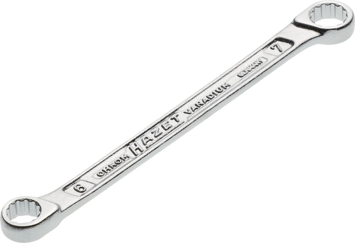 Hazet Double Box-End Wrench 610N-6X7 Outside 12-Point Traction Profile 6 x 7mm