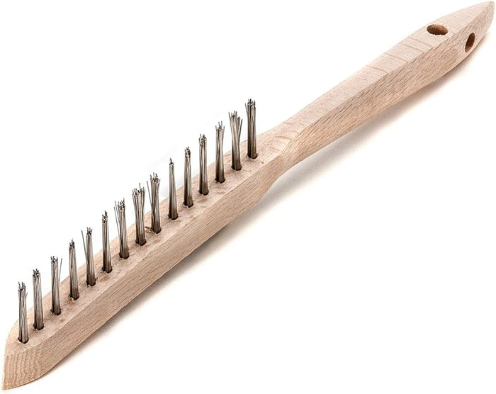 Lessmann Hand Brush 1 Row Steel Wire STA Straight approx. 0.35mm