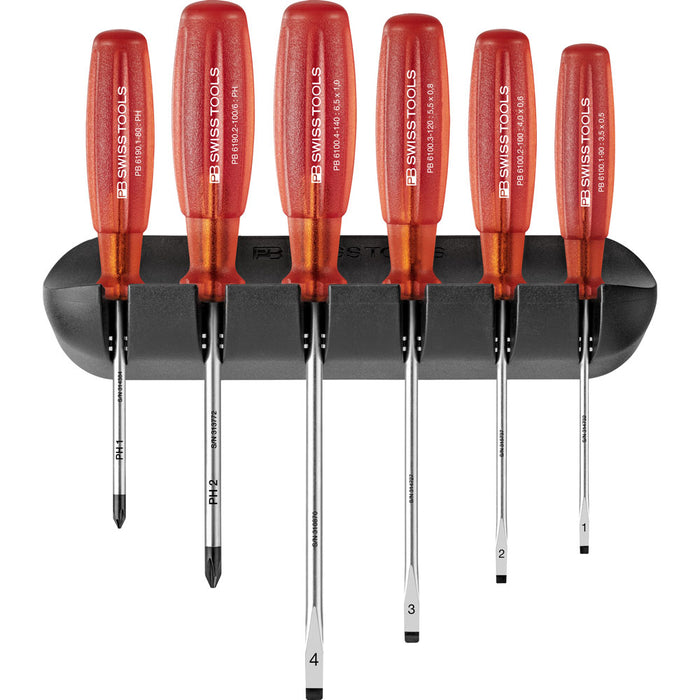 PB Swiss Slotted and Phillips Multicraft Screwdriver 6 Pce Set